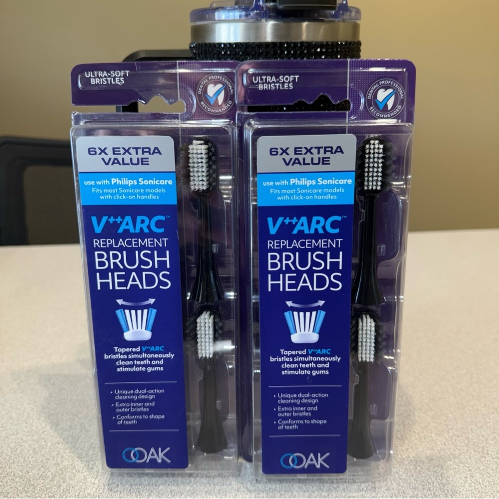 Brand New BLACK 12 Count Philips Sonicare Replacement Brush Head (Ooak V++Arc)